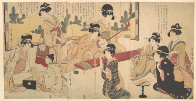 喜多川歌磨名画